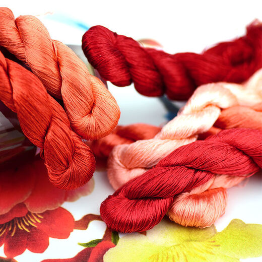 Other embroidery craftsmen No. 07 6A no-split no-twist mulberry velvet flower thread silk thread handmade materials directly brushed velvet no-split no twist No. 6 large branch