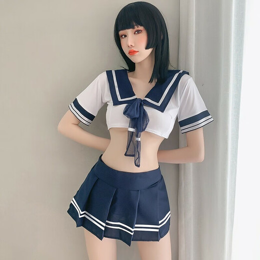 温诗欧女士性感睡衣女极污度诱惑内衣全露变态夫妻刺激大码jk黑丝情趣制 性感短袖女护套装7027 情趣丝袜极度诱惑套露乳