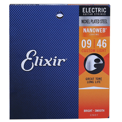 elixir 伊利克斯电吉他弦电吉他琴弦电吉它弦一套6根弦防锈镀膜琴弦 12027【09-46】超薄覆膜