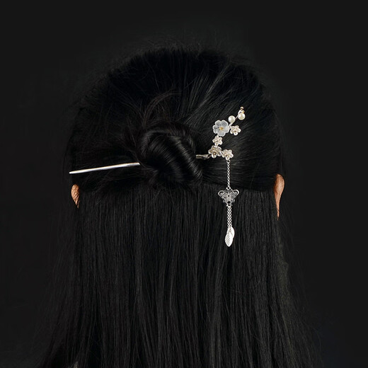 Dijing hairpin for women plum blossom hairpin step shaking hairpin headdress birthday gift for girls to give girlfriends niche practical hair accessories F461 hairpin 925+Z2264 earrings +S675 bracelet 1
