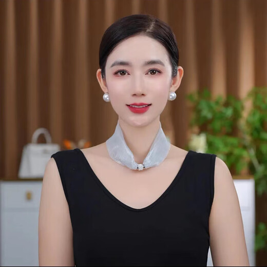 Doghc Neue modische koreanische Version mit vielseitig und vielseitig farbenfrohen halsschützenden magnetischen Schnallen Schalkette Schal einfaches Haarband 2 Leder rosa Schnalle Schal