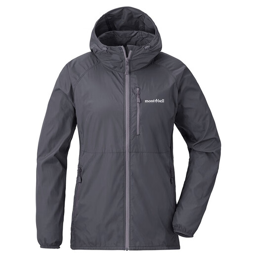 
Montbell outdoor sunscreen windbreaker women's spring and summer windproof casual sports hooded top coat 1103323 DGY dark gray L
