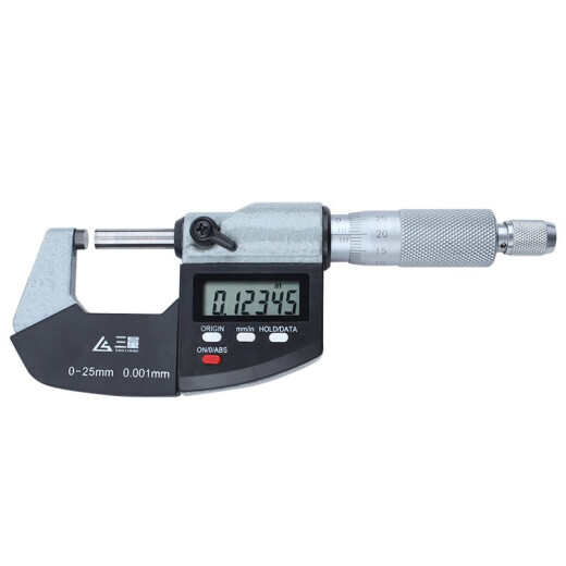 Three-quantity Japanese three-quantity measuring tool electronic outer diameter digital display micrometer spiral micrometer centicaliber resolution 0.001 precision range 0-25mm