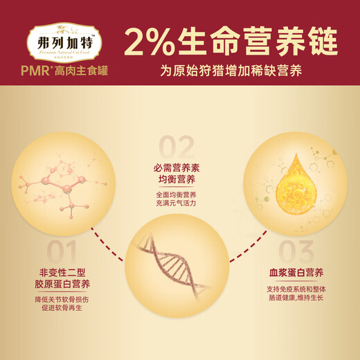 弗列加特猫罐头98%PMR高肉主食罐成幼猫通用【新老包装随机发货】 混合口味95g*6