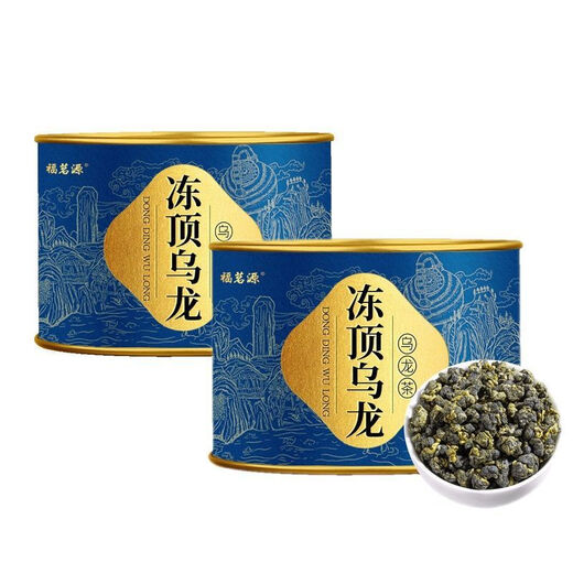 Fumingyuan frozen top oolong tea 2024 new tea special high mountain Taiwan oolong tea cold brew tea canned 100g Phnom Penh round can frozen top oolong 2 cans