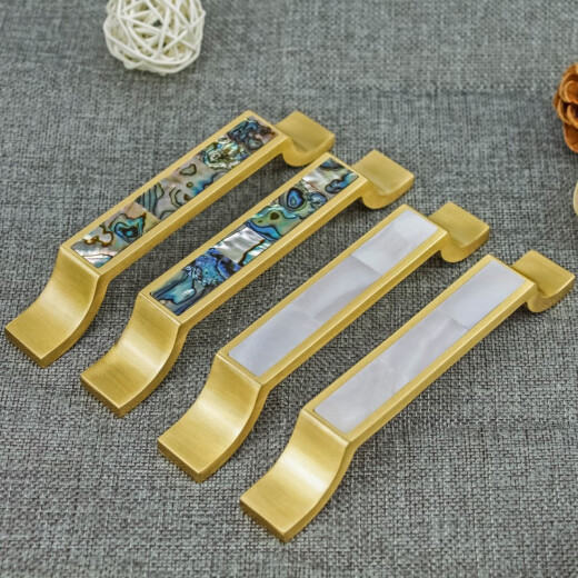 Gaobangtai Muschel Schrank Türgriff Kleiderschrank Weinschrank Griff Messing Moderne neue chinesische Hardwarezubehör GBT12041 Abalone Shell Länge 150 Lochabstand 128mm