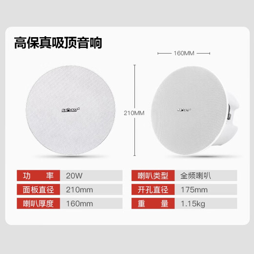 SAST Wireless Bluetooth Decken Audio Set Heavy Bass Active Sender Deckenlautsprecher Home Store Büro öffentlich Broadcast Hintergrundmusik Sprecher One Drag One