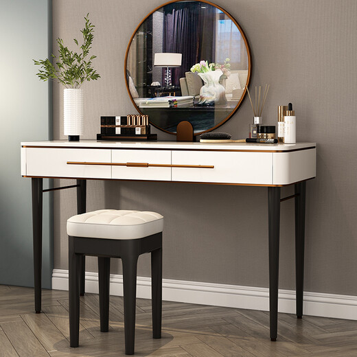 Aimeisui dining chair home modern minimalist living room and restaurant stackable stool solid wood light luxury round stool dressing table square chair solid wood stool surface white