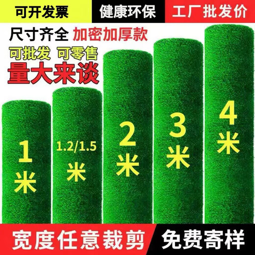 IGIFTFIRE Simulated Lawn Carpet Artificial Artificial Balcony Floor Mat Kindergarten Green Outdoor Fake Grass Plastic Turf Decoration 1cm Encrypted Thickening Upgrade (One Square Meter)