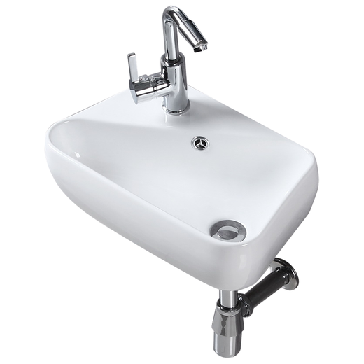 Inviil mini bassin de lavage petit appartement salle de bain suspension bassin balcon bassin bassin simple murd suspendre le bassin d'angle suspendu sj bassin suspendu 3527 trou simple bassin simple + drain