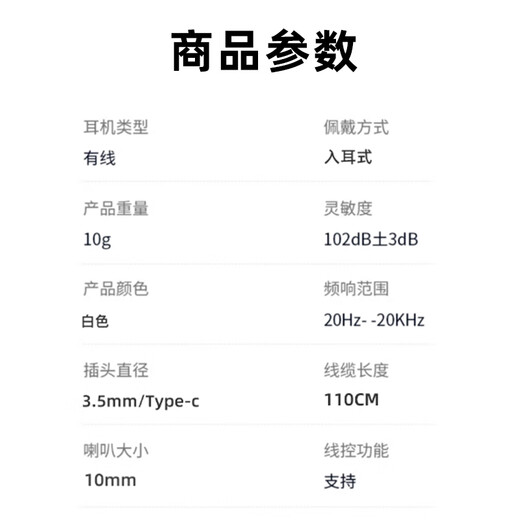 耳机有线通用圆口/Type-c华强北高音质适用于vivo华为OPPO小米华为手机线控耳麦 3.5mm圆口-尊享款-可通话/调音