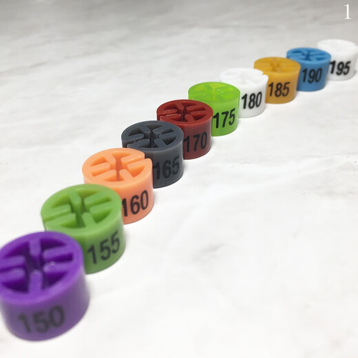 Xizan plastic size ring round four-tooth digital size mark hanger buckle color size buckle dark red 170 official standard