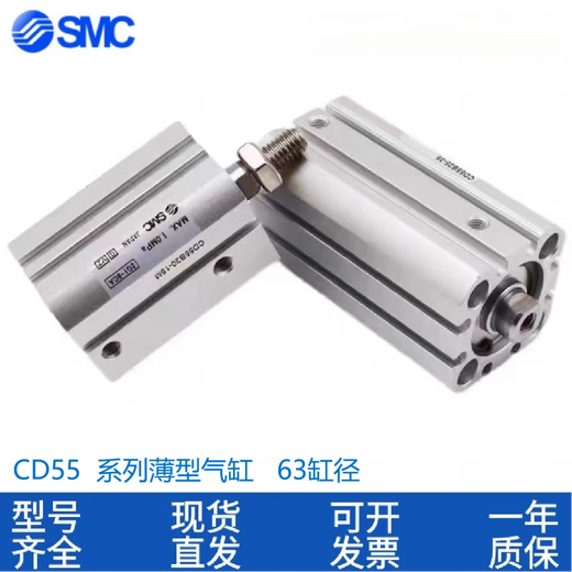 SMC thin cylinder CD55B/C55B63-5-10-20-30-40-50-75-100-125-15 milky white C55B63-5