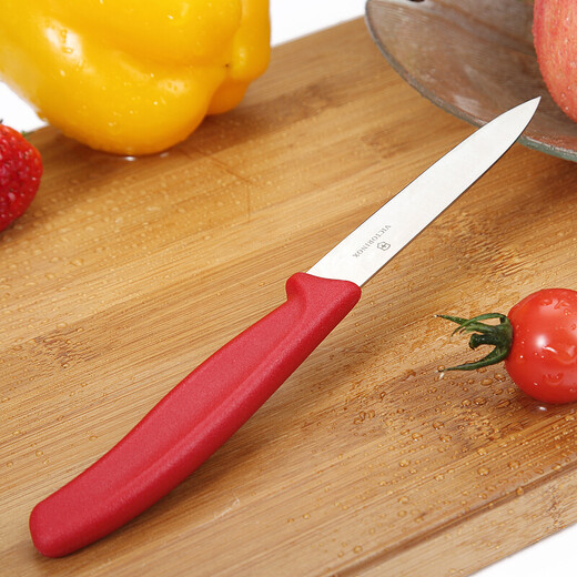 维氏瑞士军刀水果刀面包刀刀具多功能刀不锈钢平刃削皮刀红色6.7701