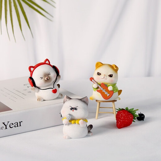 
Shanpo girl birthday gift for girls best friend exquisite practical and heartfelt gift for girlfriend cat ornaments handmade desk decoration band cat 6 gift box
