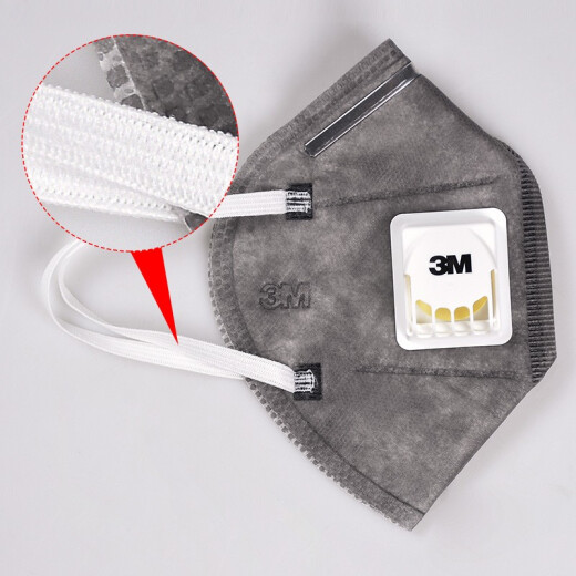 3M Dustproof Activated Carbon Mask Windproof Sand Belt Breathing Valve Mask Reduce Odor Anti-Droplet PM2.5 Adult Universal 9541V Ear Strap KN95 [20 pieces/box]