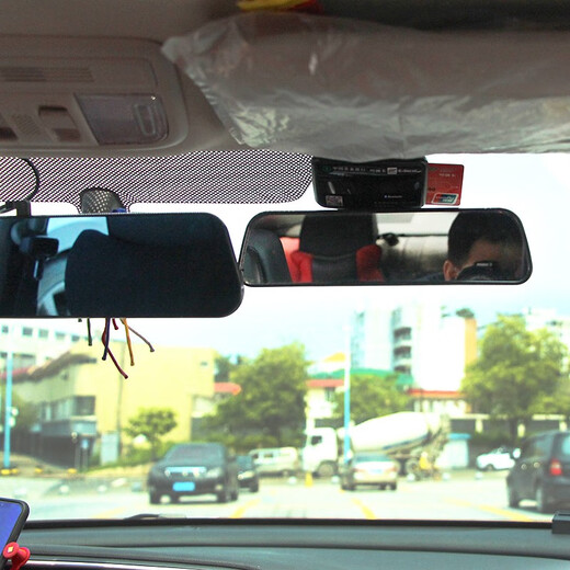 Benbang Automobile Car Large Field of View Rear View Mirror Suction Cup Wide Angle Plane Mirror Interior Auxiliary Reversal Mirror Modification Suction Cup Mirror 200x65mm