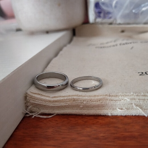 BJYL custom engraving ring men's plain ring titanium steel single index finger ring couple ring trendy tail ring male birthday gift