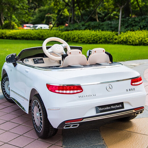 GELSA genuine children's electric car Maybach remote control toy can sit and drive as a gift for men and women, top with red leather seat + touch screen + all functions