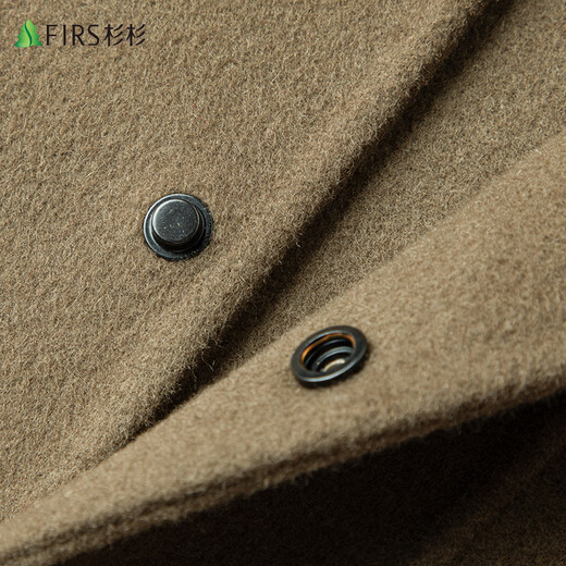 Shanshan sheep wool double-sided woolen jacket men's spring and autumn casual warm lapel woolen top short coat men's clothing