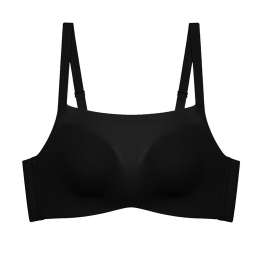 Fenyi small breasts push up to make the cup bigger, no steel ring, thin upper part, thick lower part, anti-exposure tube top, adjustable underwear bra 8246, black 70B/32B
