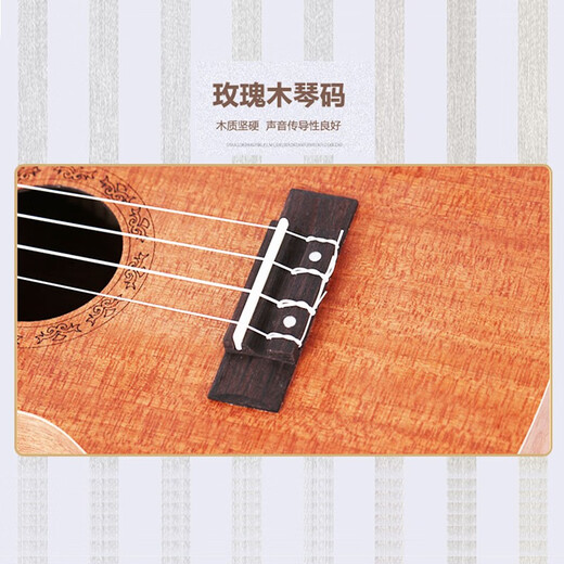 Ukulélé du fusion ukulélé vignette complète en acajou complet Small Guitar Muc700 Sabiliwood 23 pouces