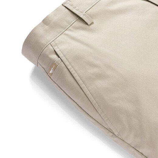 Pantalones casuales de siete lobo Men Barra de oxígeno de hielo Autumn Antibacterial y refrescante pantalones transpirables Men Negocios Pantalones rectos Pantalones de hombres 701 (Caki) 35 90a