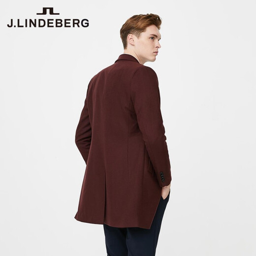 J. Lindeberg Shopping Mall same spring and summer casual wool woolen coat jacket men 5193WT505 K02 dark friction color M