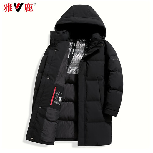 Yalu средней длины, пуховик, мужской зимний съемный капюшон, одежда для папы среднего и пожилого возраста, теплая мужская куртка на утином пуху, верх