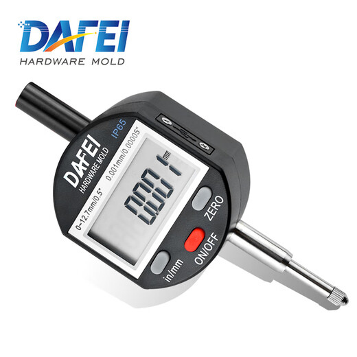 DAFEI digital display dial indicator dial indicator electronic digital display shock-proof, waterproof and oil-proof altimeter height gauge digital display dial indicator 0-12.7