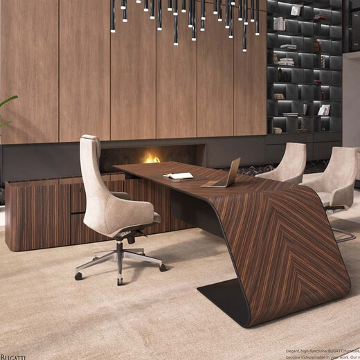 TONGTA light luxury boss desk president desk business simple modern high-end fashion executive desk manager desk office atmosphere boss office desk and chair combination 2.0m left side cabinet