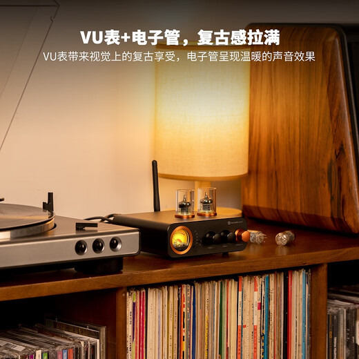 FOSI Audio Audio MC331 Elektronischer Röhrchen Gallenmaschine Fronthöhe Bluetooth Digitalverstärker HiFi Lustless Fieber Drei-in-One-Verstärker All-in-One-Hi-Fi-Kopfhörerverstärker [24 V/4,5A-Stromadapter]