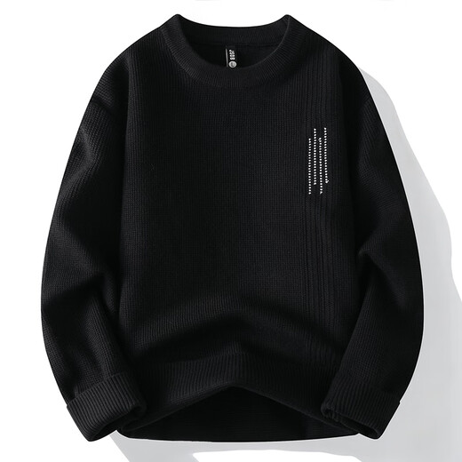 Hengyuanxiang Schwergewichtiger Pullover Herren Wollpullover Wolle Herbst und Winter 2024 Neues verdickte und warme innere Kleidung für Männer gestrickt 826 Grey City Light Fashion L ca.