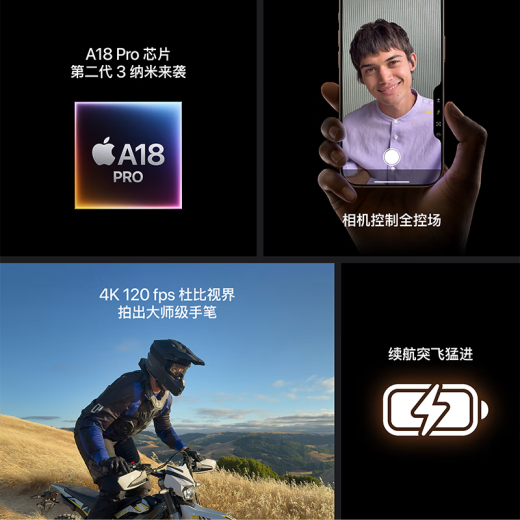 Apple/苹果 iPhone 16 Pro (A3294) 支持移动联通电信 5G 双卡双待手机 沙漠色钛金属 256G 全国联保+买家秀好礼 白条24期分期免息