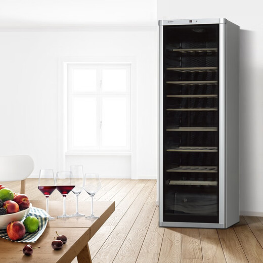 Bosch household large capacity oak wine rack refrigerator living room constant temperature red wine cabinet KSW30V80TI 120 pieces 385L