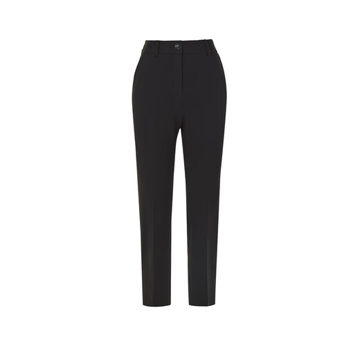 Langzi Top-notch replenishment order French straight nine-point high waist slim temperament workplace commuting winter new suit pants black 3 L