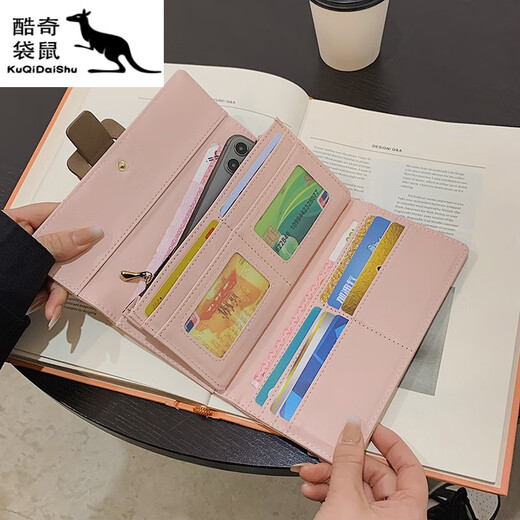 Kuqidishu Women's Wallet's Long Foft Fashion Embrayage Embrayage Embrayage Multi-carte de grande capacité Les femmes peuvent contenir un sac à main