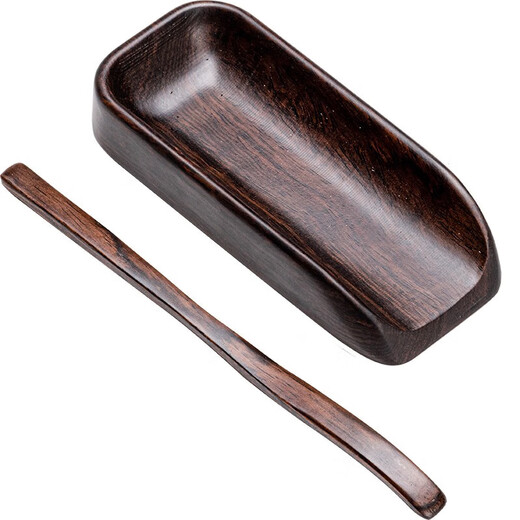 Tang Feng solid wood tea set two-piece new Chinese style retro tea appreciation tea spoon tea divider tea lotus kung fu tea set tea ceremony accessories tea set (long)
