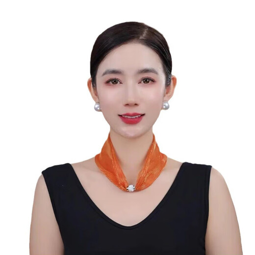 Doghc Neue modische koreanische Version mit vielseitig und vielseitig farbenfrohen halsschützenden magnetischen Schnallen Schalkette Schal einfaches Haarband 2 Leder rosa Schnalle Schal