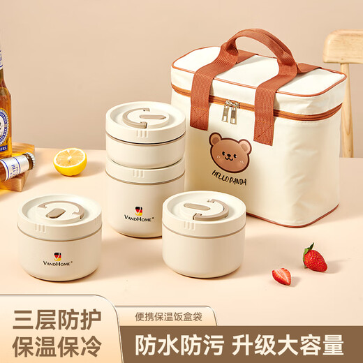 WORTHBUY Lunch Box Bag, Cool and Insulated Portable Lunch Bag, Dinner Plate Bag, Picnic and Camping Takeaway, Portable Office Worker Lunch Bag, Round Insulated Bag: High Style