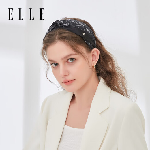 ELLE classic presbyopic patchwork headband French elegant and high-end headband high skull hairpin gift for girlfriend