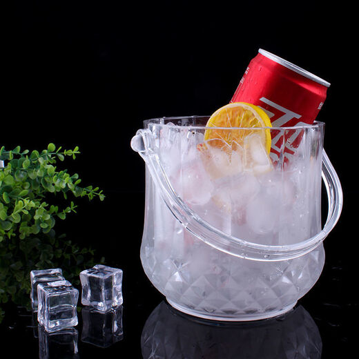 Duowu Acrylic plastic ice bucket bar ktv internet celebrity small ice bucket beer whiskey bucket champagne bucket ice bucket diamond crystal ice bucket 1150ML