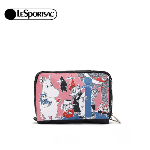 [Off the shelf] LeSportsac Lebo Poetry Bag Women's MooMin Moomin Series Fashion Clutch Makeup Coin 7121 Moomin's Day