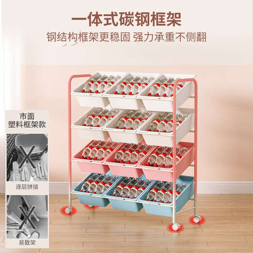 SOFS toy storage rack baby sorting toy rack storage cabinet storage box storage basket rack multi-layer storage shelf recommended 3X4 color