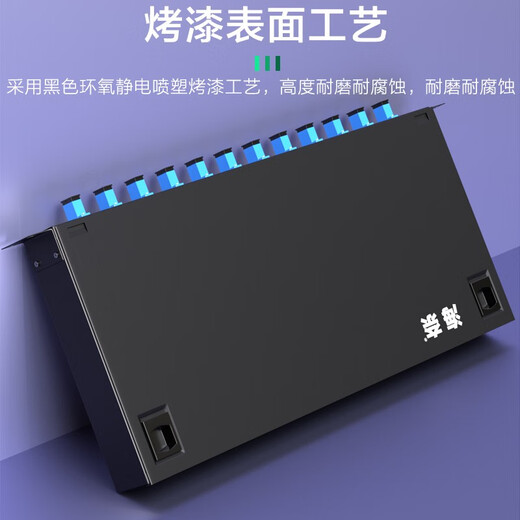 Hainai FCSCST12 PORT 24 Port Faser-Anschlusskastenverteilungsrahmen Einzelmodus Einzelmodus Full-Fit 1U Rack Typ 12 Core 24 Core Optical Kabel Fusion Verdrahtungskasten-Box-Box Dicked ST12 Core 1U Single-Modus-Fusion Fusion Heckfaserflansch (1 Stück)
