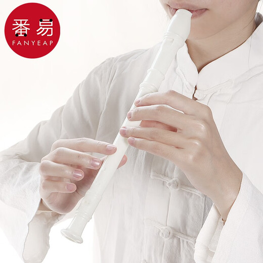 Fanyi Recorder A1V - Practice novice eight-hole six-hole flute musical instrument hole elementary school students adults entry-level beginners eight-hole other milky white 8-hole recorder 1