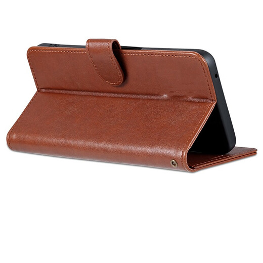 Ju Xiaozhi ist geeignet für Honor 60 Handyhülle, Clamshell-Lederhülle LSA-AN00, einsteckbares Kartenetui im ​​Brieftaschenstil, All-Inclusive-Anti-Fall-weiche Innenschale mit magnetischer Schnalle, Schutzhülle für Männer und Frauen, Honor 60 braune Lederhülle im Brieftaschenstil