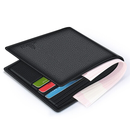 Vogelscheuchen Brieftasche Männer Geschenkbox Set Gürtel Kopfschicht Cowide Belt Wallet für den Geburtstagsgeburtstag des Freundes Neujahrsgeschenk Schwarz ein Stil