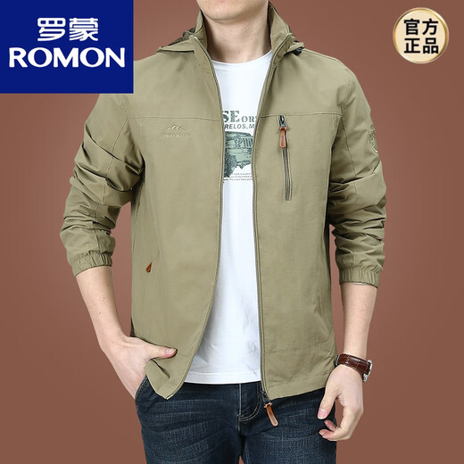 Veste Romon (Romon) Spring et automne à l'automne American American American Iproofroofroofr Men's Men d'âge moyen Veste de sport d'automne noir 9898 Style Plus Velvet 5xl