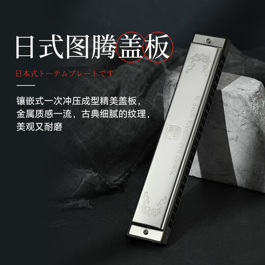 Tombo armónica Japón importado Gong Polyphonic C Tune 6624p Adultos Profesionales Profesional Grado Niños Inicio Nuevo Producto Modelo-6624 Guitarra de metal